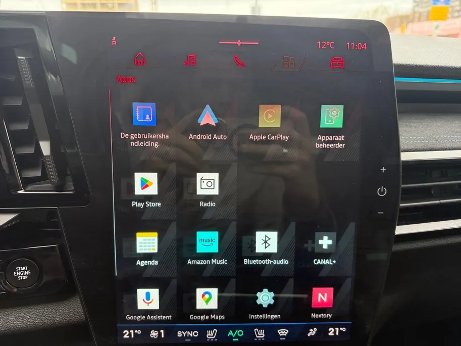 Renault Austral 1.2 E-Tech full hybrid 200 techno esprit Alpine AUTOMAAT NAVI AIRCO CAMERA ELECTRISCHE STOELEN STOELVERWARMING STUURVERWARMING HOGE INSTAP APPLE CARPLAY ANDROID AUTO ZEER MOOIE AUTO