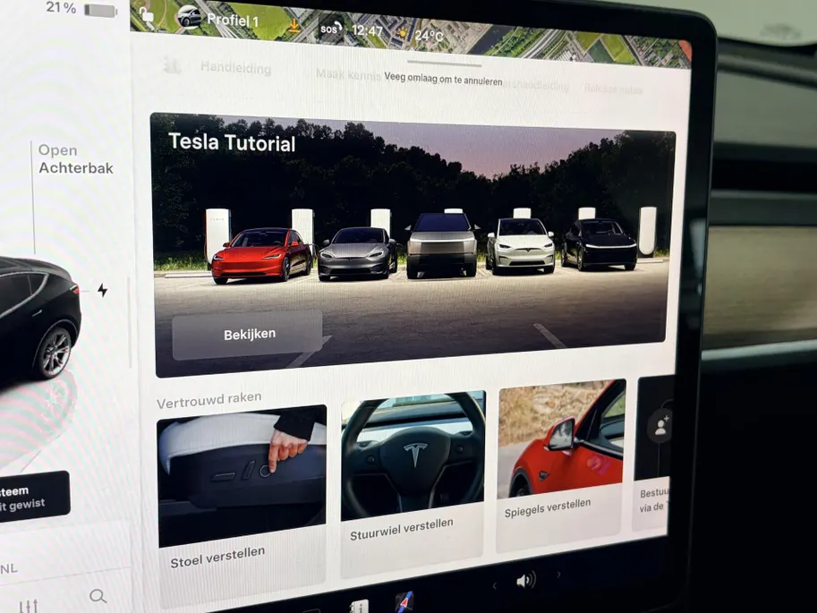 Tesla Model Y 351PK Long Range AWD 75 kWh Automaat | 1e eigenaar | Panoramadak | Basic Autopilot | 360 Camera | Stoelverwarming | Leder | Elektrische Achterklep | Elektrische Stoelen | Full LED |