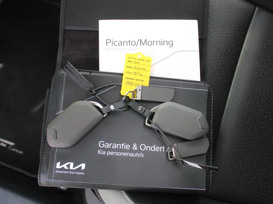 Kia Picanto 1.0 DPI GT-Line | Schuid-/kanteldak | Stuur-/stoelverwarming | Navi | Clima | Cruise | Camera | Leer | 16' LM | LED | Keyless |