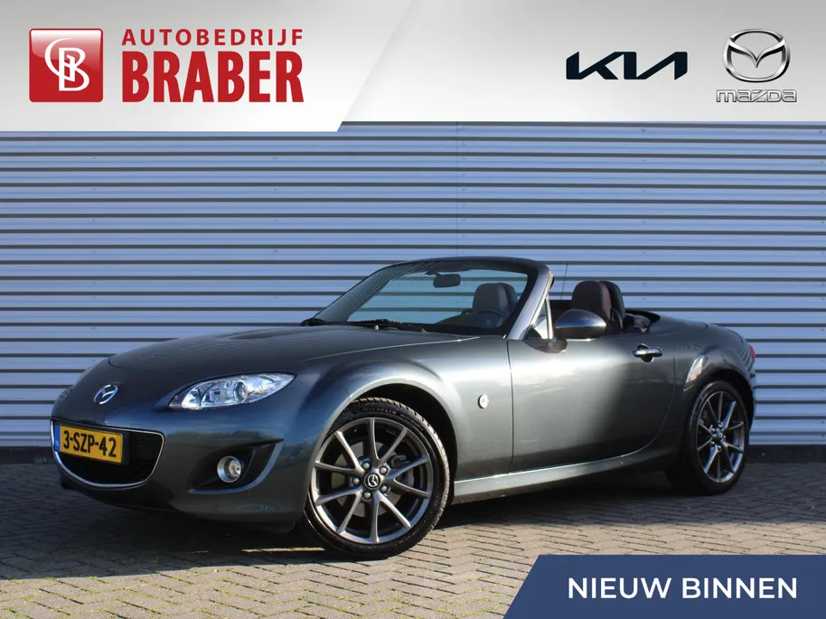 Mazda MX-5 Roadster Coupé 1.8 Hanabi | Stoelverwarming | Leer | Navi | 17" LM | Cruise | Clima | Hardtop | Nieuwstaat | Ned. auto |