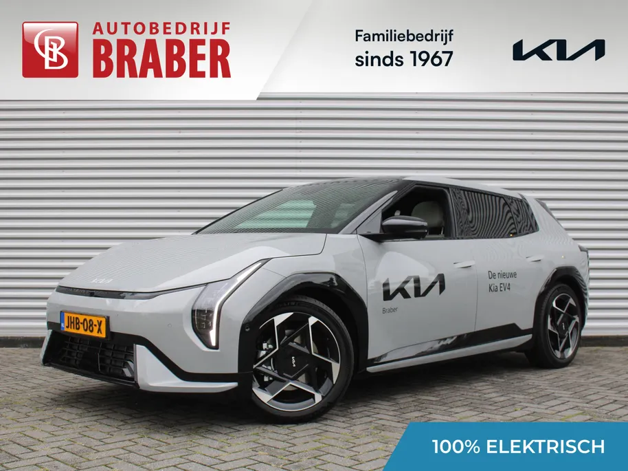 Kia EV4 GT-PlusLine 81.4 kWh | Schuifdak | Stuur-/stoelverwarming + ventilatie | Camera rondom | Elek. stoelverstelling | Leer | HUD | LED | 19' LM |
