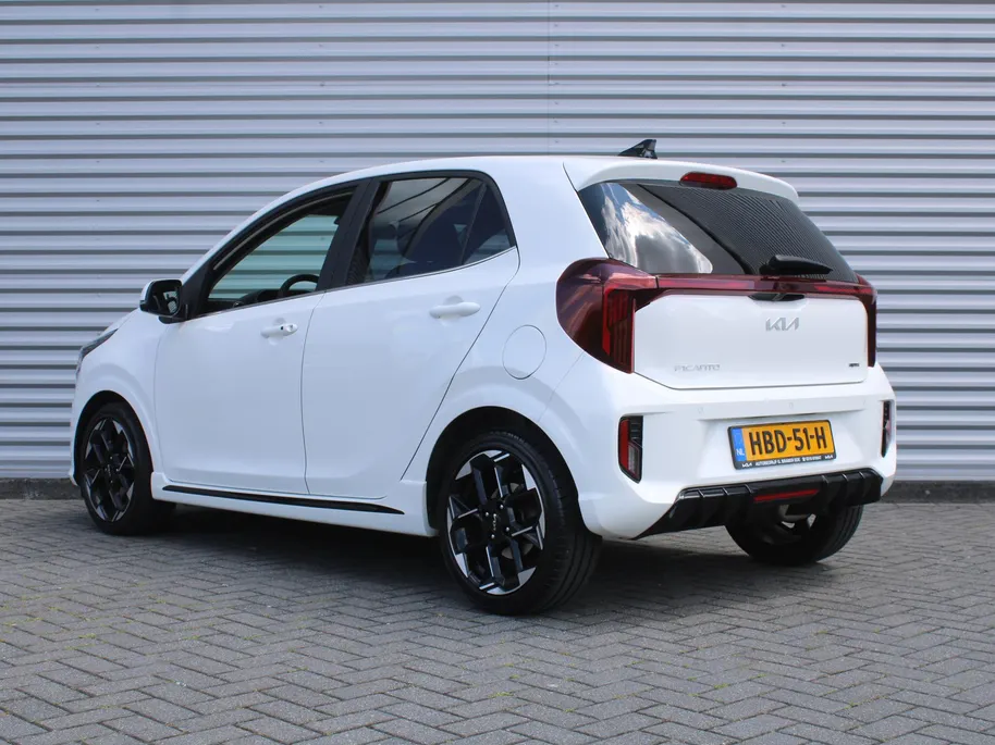 Kia Picanto 1.0 DPI GT-Line | Stuur-/stoelverwarming | Schuifdak | Camera | Dodehoek detectie | Telefoonlader | Clima | Navi | 16' LM | LED | Cruise |