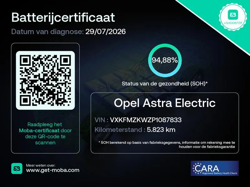 Opel Astra Electric 54 kWh Business Edition 95 % SOH 360 Camera | Unieke KM stand | Stoel + stuurverwarming | 12 Maanden BOVAG | Climate control | ACC |