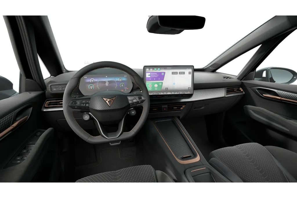 CUPRA Born VZ | Head-up Display met ‘Augmented Reality’ | Kinderzitbevestiging vóór en 2e zitrij (ISOFIX) | Rijprofielkeuze met instelbare adaptieve dempers (DCC)