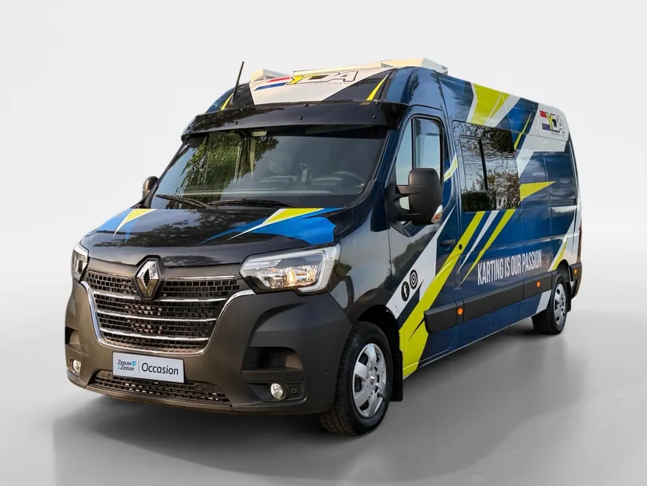 Renault Master T35 2.3 dCi 135 L3H2 Work Edition | Camper Edition | Motorsport Edition | Thule Omnistor Luifel | Airco in Leefruimte | TV | Koelkast | Magnetron | Volledig Bed | 2 Lederen Stoelen | DAB | LED Verlichting Leefruimte |