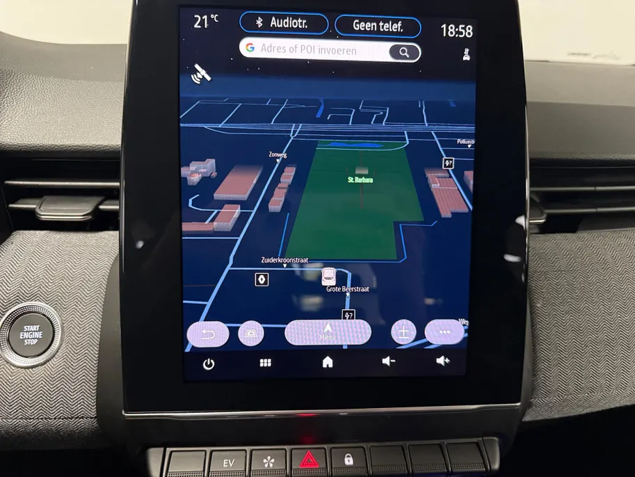 Renault Clio 1.6 E-Tech Full Hybrid 145 techno AUTOMAAT NAVI AIRCO CRUISE CONTROLE APPLE CARPLAY ANDROID AUTO CAMERA PARKEERSENSOREN LM VELGEN ZEER MOOIE AUTO