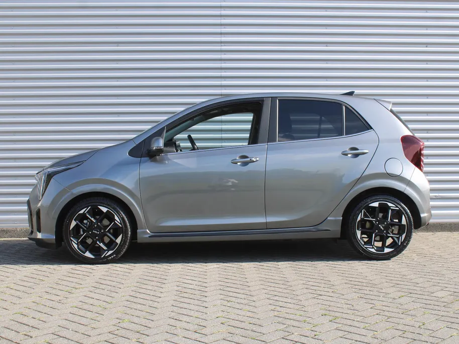 Kia Picanto 1.0 DPI GT-Line | Schuif-/kanteldak | Stuur-/stoelverwarming | Navi | Clima | Cruise | Camera | Leer | 16' LM | LED | Keyless |
