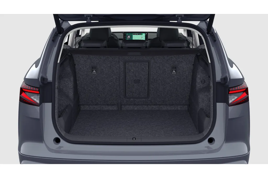 Škoda Enyaq iV Business Edition 85 | Achterbumper en dorpels in carosseriekleur | Elektrisch wegklapbare trekhaak | 19' inch velgen Regulus | 2.500,- inruilbonus!!