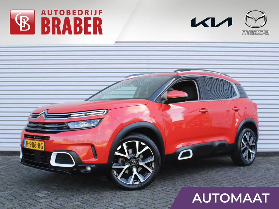 Citroën C5 Aircross 1.6 PureTech Shine | 180PK | Panoramadak | 360° Camera | Dodehoek detectie | Stoelverwarming | Elek. stoelverstelling + achterklep | 19" LM |