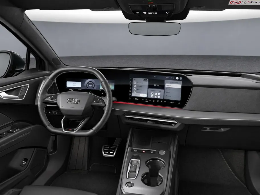 Audi Q4 Sportback e-tron S edition performance 286 PK · Tech plus · Glazen panoramadak · Lederen bekleding