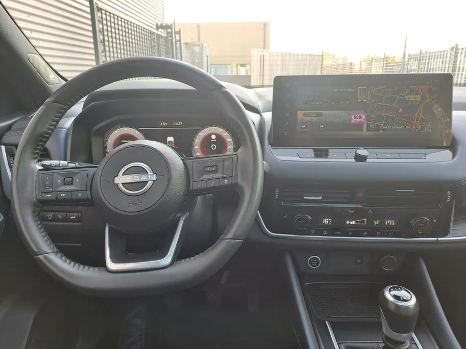 Nissan QASHQAI 1.3 MHEV Tekna Plus | Leer | Voorstoelen verwarmd | 360 Camera | Navigatie | 20'' LM | Stoel Massage | Luxe Lederen Bekleding | Dode Hoek Detectie | Apple Carplay/Android Auto