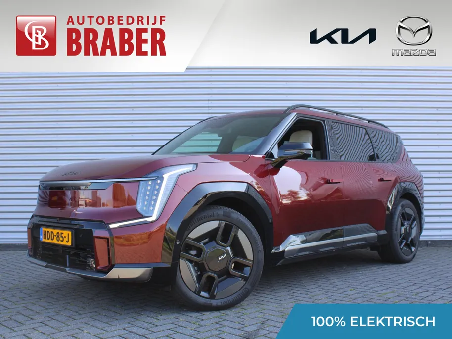 Kia EV9 GT-Line AWD 99.8 kWh | 7-zits | Stuur-/stoelverwarming + ventilatie v+a | 360 Camera | Schuifdak | Elek. stoelverstelling +  achterklep | HUD | Leer | 21" LM |