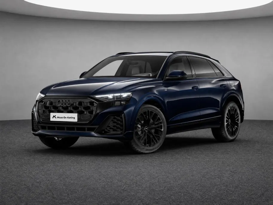 Audi Q8 55 TFSI e quattro Pro Line S 394 PK · 22' LM Velgen · Glazen panorama dak · B&O Premium 3D · Assist. plus, remote park · Stoelventilatie + Massage · Trekhaak · Servosluiting