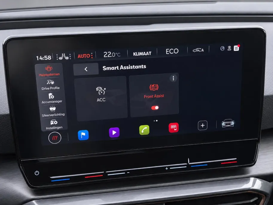 CUPRA Leon 1.4TSIeHybrid 180kW/245PK PHEV VZ · Leder/Stof · Apple/Android Car Play · Stoel- & stuurverwarming