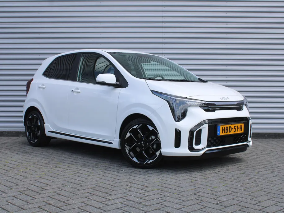 Kia Picanto 1.0 DPI GT-Line | Stuur-/stoelverwarming | Schuifdak | Camera | Dodehoek detectie | Telefoonlader | Clima | Navi | 16' LM | LED | Cruise |