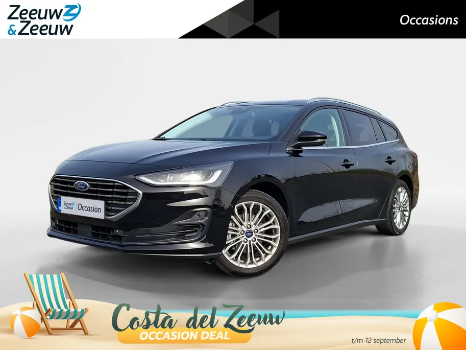 Ford Focus Wagon 1.0 EcoBoost Hybrid Titanium 155PK Automaat | NL-Auto | Adaptieve Cruise Control | Winter Pack | BLIS | Privacy Glass | Camera | Apple Carplay&Android Auto | 17' Lichtmetaal |