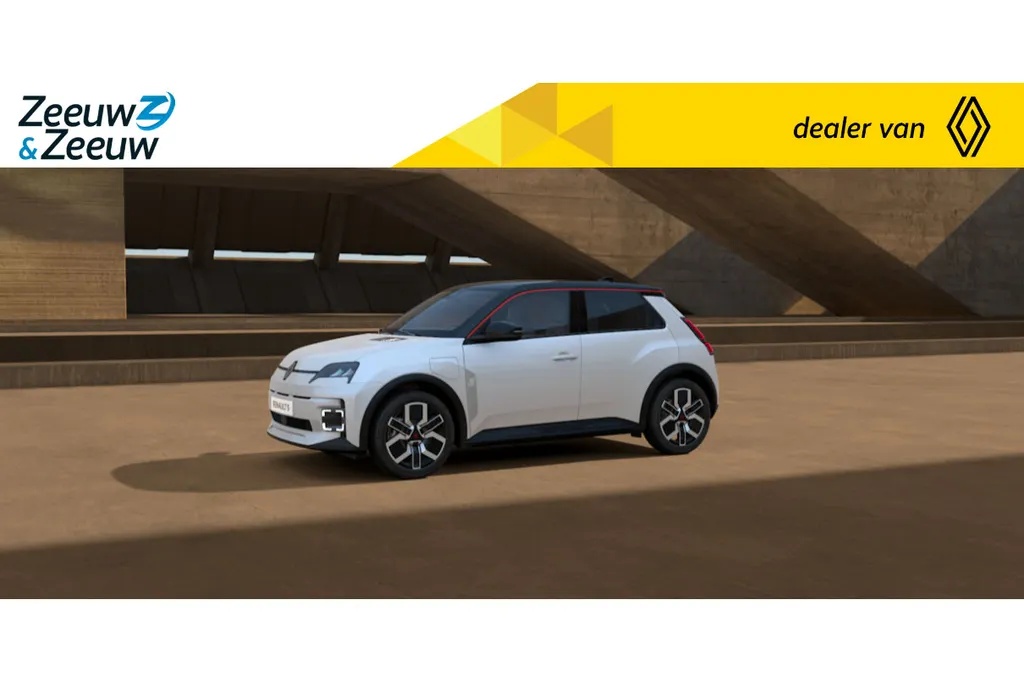 Renault 5 urban range techno 40 kWh Nu uit voorraad leverbaar met Gratis 5 jaar fabrieksgarantie en € 1.300,- Zeeuw & Zeeuw korting !