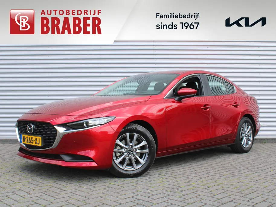 Mazda 3 2.0 e-SkyActiv-G M Hybrid 122 Comfort | Stuur-/stoelverwarming | Camera | Cruise adapt. | Clima | 16' LM | HUD | LED | Dodehoek detectie |