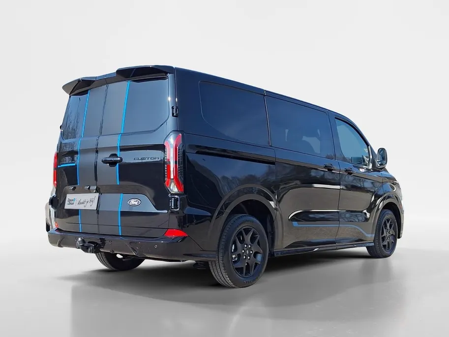 Ford E-Transit Custum 320 L1H1 Sport 71 kWh DC | Dubbele Schuideur | Camera | Trekhaak | 17' Lichtmetaal | Halfleer bekleed | Led verlichting | El. Verst. bestuurdersstoel| Apple Carplay&Android Auto |