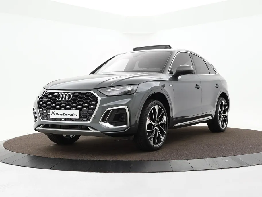 Audi Q5 Sportback 55 TFSIe 367pk S-Tronic S Edition · Panoramadak · Camera · B&O Sound · Elek. Bestuurdersstoel · Dodehoeksensor · 21'Velgen ·