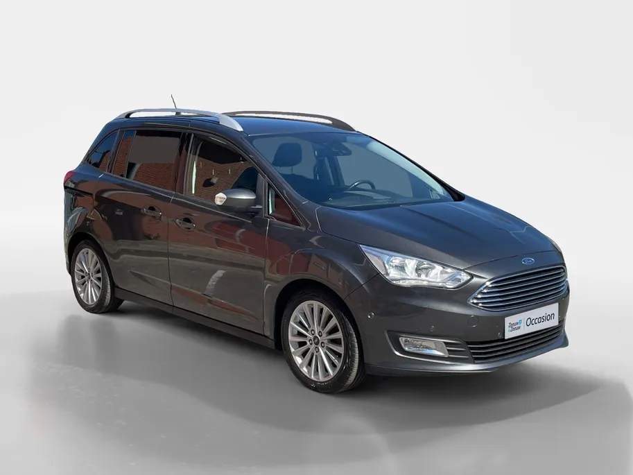Ford Grand C-Max 1.0 Titanium 7Pers. | Navigatie | Voorruitverwarming | Stoelverwarming | Privacy Glass | Cruise Control | 17|  Velgen | Parkeersensoren voor en achter | Parkeerassistent | Zonneschermen