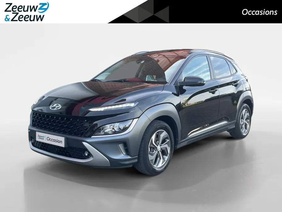 Hyundai Kona 1.6 GDI HEV Fashion Sky | Navigatie| Lichtmetalen velgen| Parkeersensoren| Schuif- kanteldak| Climate Controle| Adaptieve Cruise Controle| Dode hoeksensor|