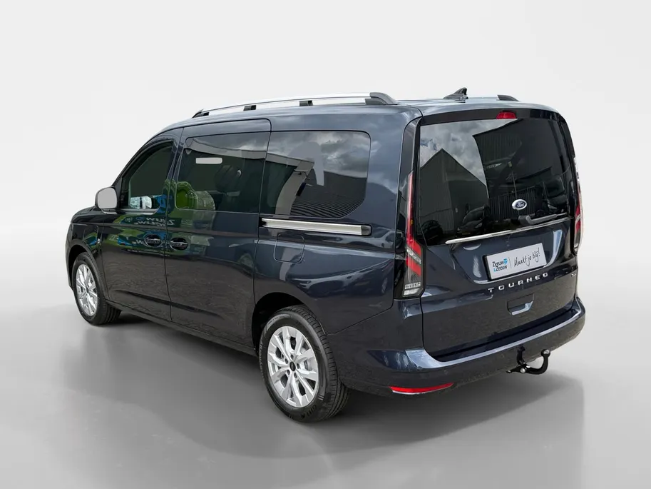 Ford Transit Connect Ford Tourneo Connect PHEV L2 Titanium 7p. | Uit Voorraad Leverbaar | Geel Kenteken | Automaat | Trekhaak | AGR Gecertificeerde Voorstoelen | Achteruitrijcamera | Winter Pakket | Adaptieve Cruise Control
