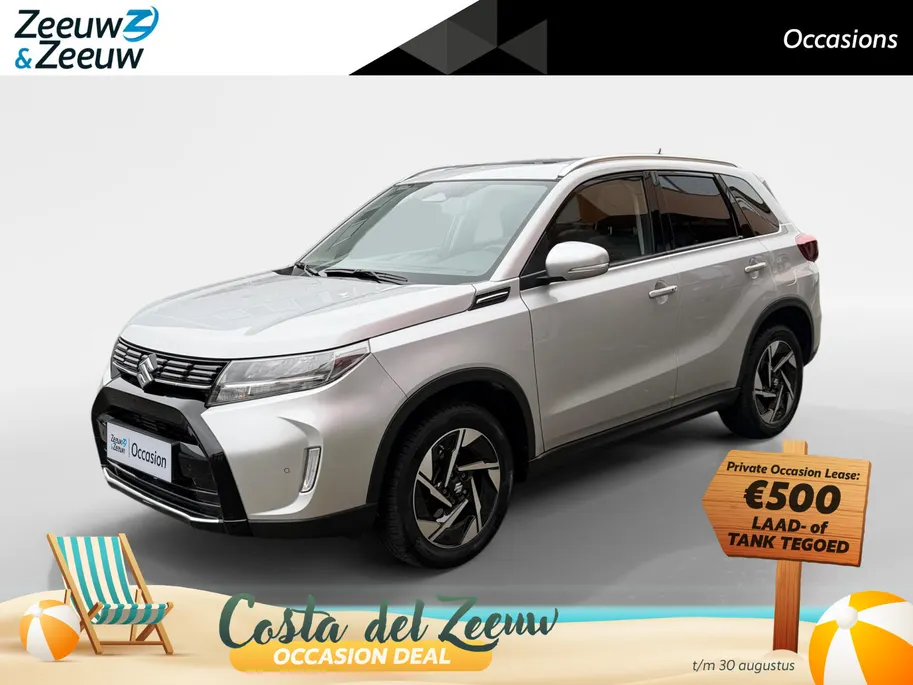 Suzuki Vitara 1.5 Hybrid Style 116PK AUTOMAAT | Parkeer sensoren| Metallic lak| 4 seizoen banden| Camera| Schuif en kanteldak| Navigatie| Stoel verwarming| Adaptieve cruise control