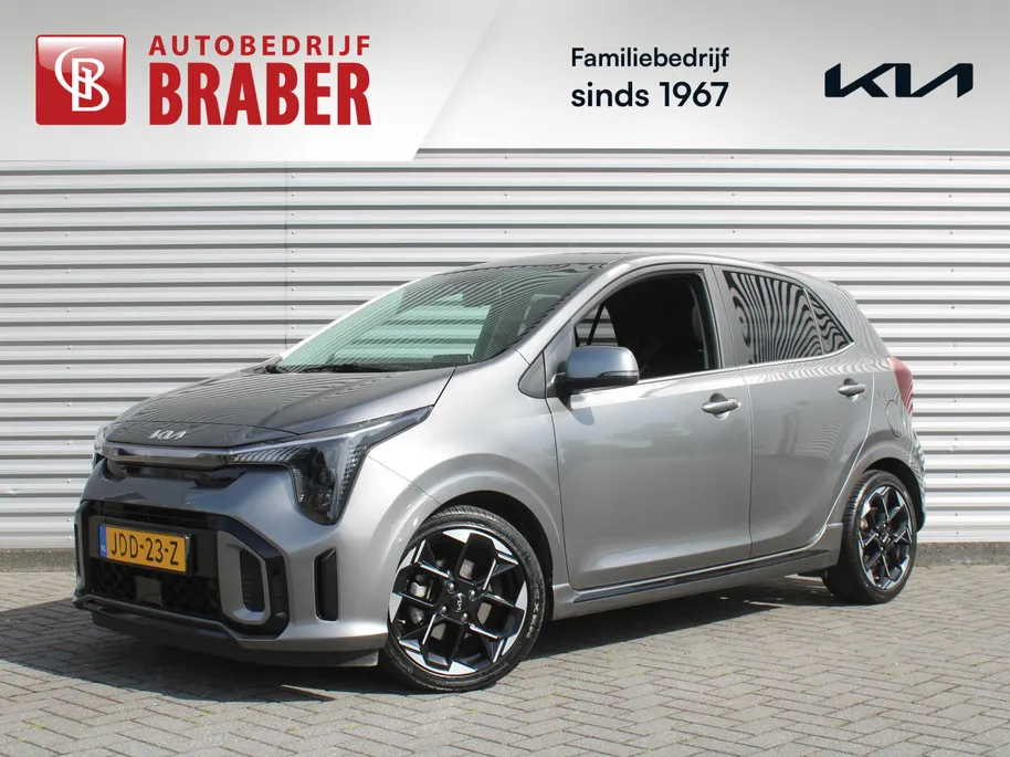 Kia Picanto 1.0 DPI GT-Line | Schuif-/kanteldak | Stuur-/stoelverwarming | Navi | Clima | Cruise | Camera | Leer | 16' LM | LED | Keyless |
