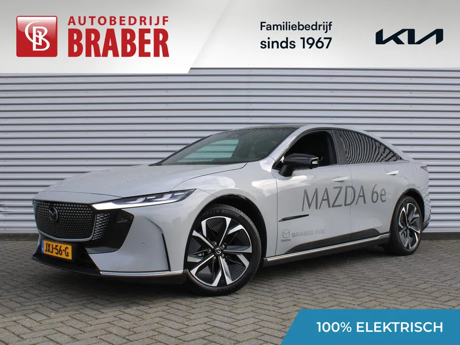 Mazda 6 6e Takumi Long Range 80 kWh | Stuur-/stoelverwarming + ventilatie | 360 camera | Pano dak | Zwart leer | 19' LM | HUD | LED | Elek. stoelverst. |