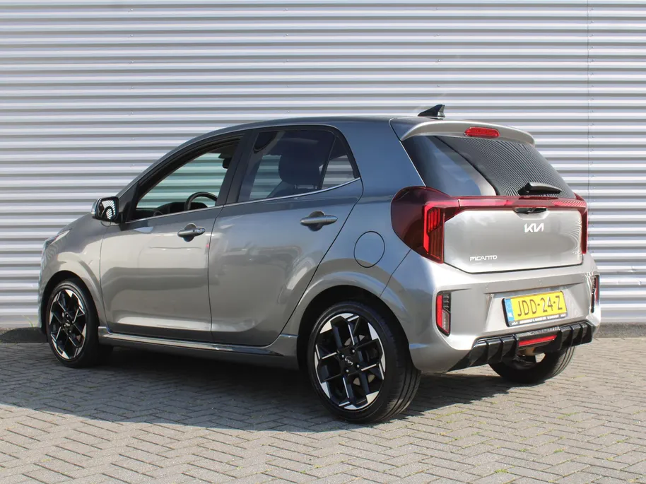Kia Picanto 1.0 DPI GT-Line | Schuif-/kanteldak | Stuur-/stoelverwarming | Navi | Clima | Cruise | Camera | Leer | 16' LM | LED | Keyless |