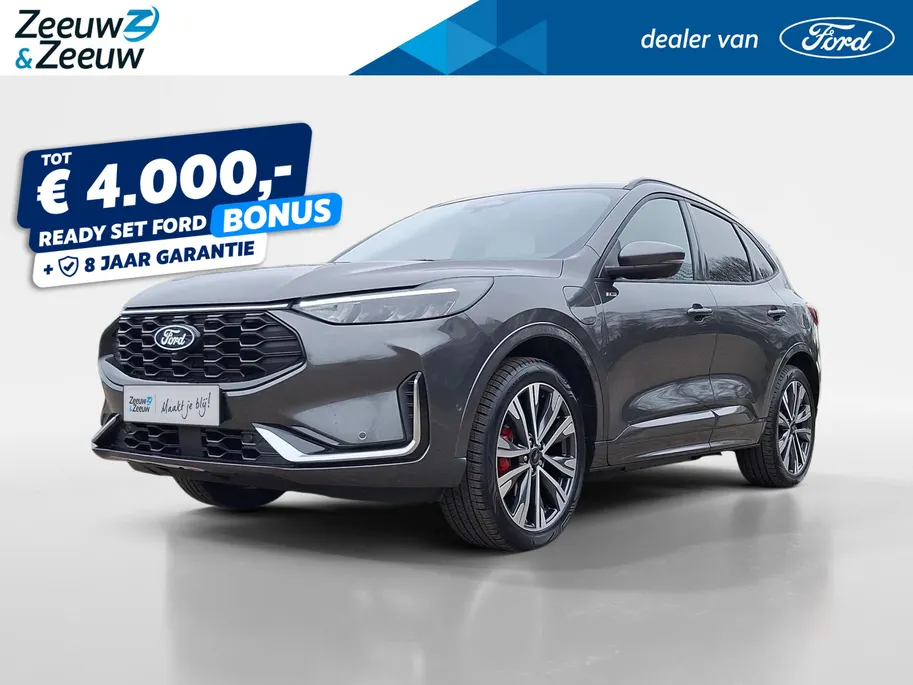 Ford Kuga 2.5 PHEV ST-Line X Nieuw te bestellen | Winterpack | El. Trekhaak | 20' Lichtmetaal | 360Camera | Adaptive Cruisecontrol | El. Achterklep | El. bestuurdersstoel + geheugen | Halfleer bekeleed | B&O Audio | Led verlichting |