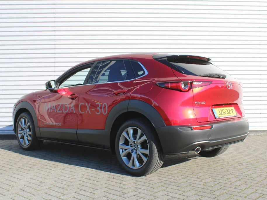 Mazda CX-30 2.5 e-SkyActiv-G M Hybrid Exc-l Bns Edition | Stuur-/stoelverwarming | 360 Camera | HUD | 18' LM | Dodehoek detectie | Cruise adapt. | LED |