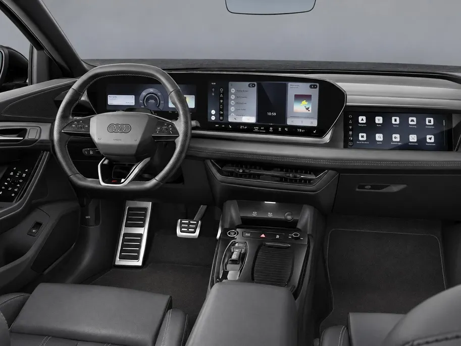 Audi Q6 e-tron Sportback S edition 83 kWh 252 PK · Glazen panoramadak · Trekhaak elek. wegklapbaar · Optiekpakket zwart