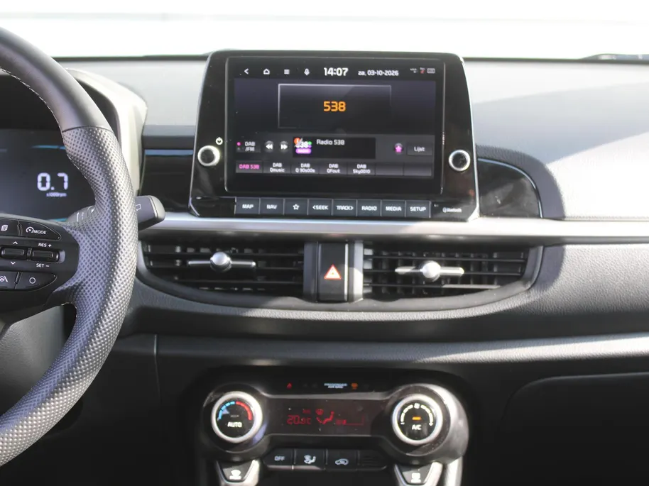 Kia Picanto 1.0 DPI GT-Line | Schuif-/kanteldak | Stuur-/stoelverwarming | Navi | Clima | Cruise | Camera | Leer | 16' LM | LED | Keyless |