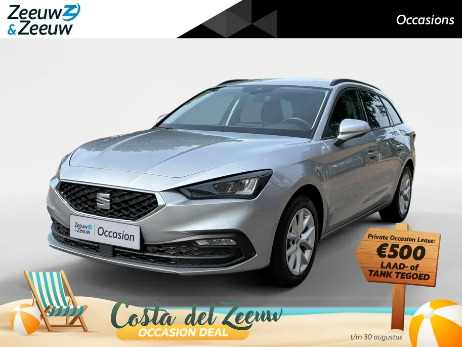 SEAT Leon Sportstourer 1.0 eTSI Style Business Intense | Metallic lak| Navigatie| Digitale cockpit| Parkeer sensoren V/A| Camera| Stuur verwarming| Keyless start| Zeer nette auto