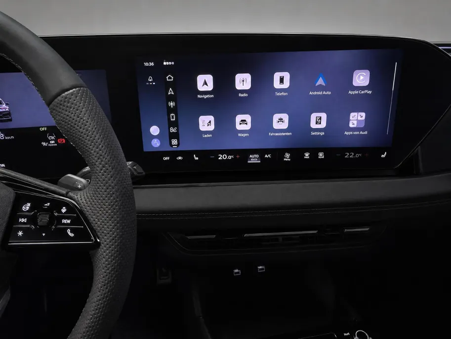 Audi A6 e-tron S edition 83 kWh 286 PK · Optiek zwart · Trekhaak elek. wegklapbaar · Lederen bekleding · 21'' LM velgen · Winterpakket