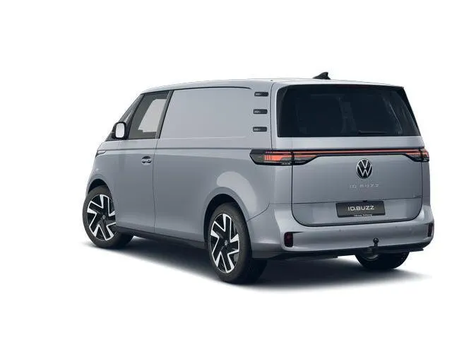 Volkswagen Bedrijfswagens ID. Buzz Cargo Bedrijfswagens Bulli Limited Signature Edition 79kWh 340pk 4M 737747 · ECO-lederen bekleding · 20' LM velgen · Voor en achter spoiler · Zwarte grill ·