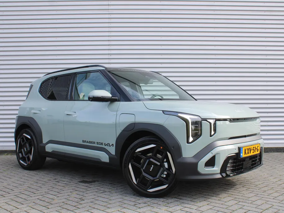 Kia EV2 GT-Line 61 kWh | Stuur-/stoelverwarming + ventilatie | 360 Camera | Schuifdak | Geheugenstoel | 19' LM | Dodehoek detectie | Telefoonlader |