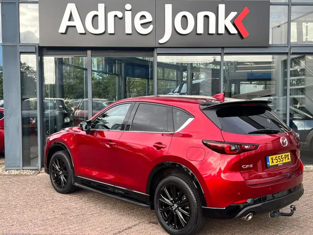 Mazda CX-5 2.0 e-SkyActiv-G M Hybrid 165 Homura Comfort Pack AUTOMAAT | TREKHAAK | LEDER | 360gr CAMERA | Bose AUDIO | STOELVENTILATIE | STOEL- en STUURVERWARMING | 1e EIG |