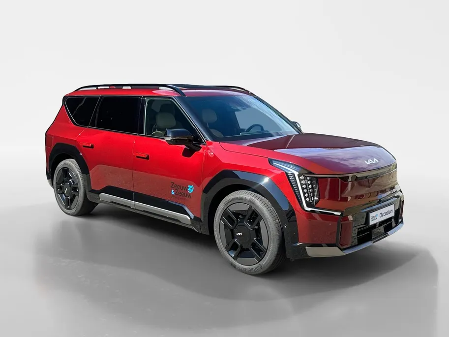 Kia EV9 GT-line AWD 99,8 kwh 7 zits | 385 PK | Geventileerde/verwarmde stoelen | Wireless Carplay & Android auto | 2.500 kg trekgewicht | Meridian | Fabrieksgarantie t/m 19-6-2033 +3x 1 jaar*  | NAP