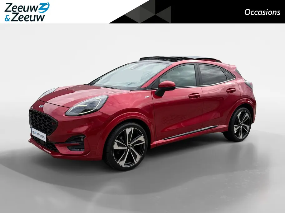 Ford Puma 1.0 EcoBoost Hybrid ST-Line X First Edition | Dealer onderhouden | Panorama dak | Adapt. Cruise control | BLIS | B&O | Elektr. achterklep | Draadloos opladen mobiel | 19' lichtmetalen velgen | Bovag garantie |