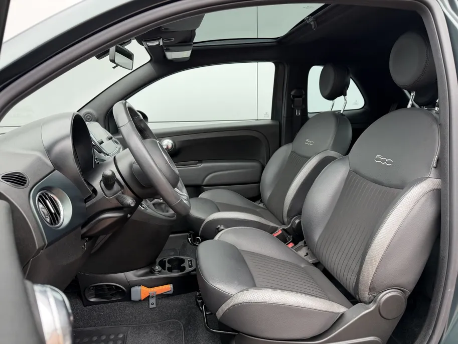 Fiat 500 1.0 Hybrid 70 PK Rockstar Clima Cruise Navi 16' Pano Matt Groen VERKOCHT