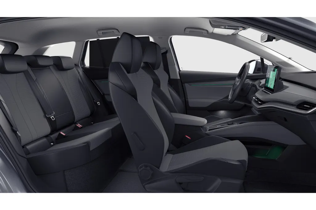 Škoda Enyaq iV Business Edition 85 | Achterbumper en dorpels in carosseriekleur | Elektrisch wegklapbare trekhaak | 19' inch velgen Regulus | 2.500,- inruilbonus!!