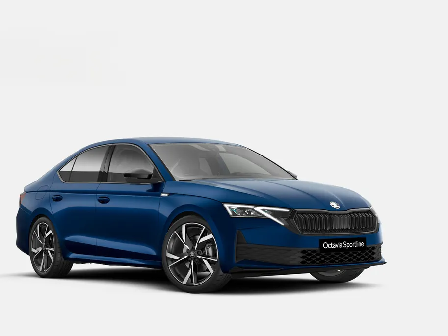 Škoda Octavia Sportline Business 1.5 TSI m-HEV 110 kW / 150 PK H | Trekhaak | 19' Draconis | Storm Blue Individual | Navi Pakket | 1000,- inruilpremie