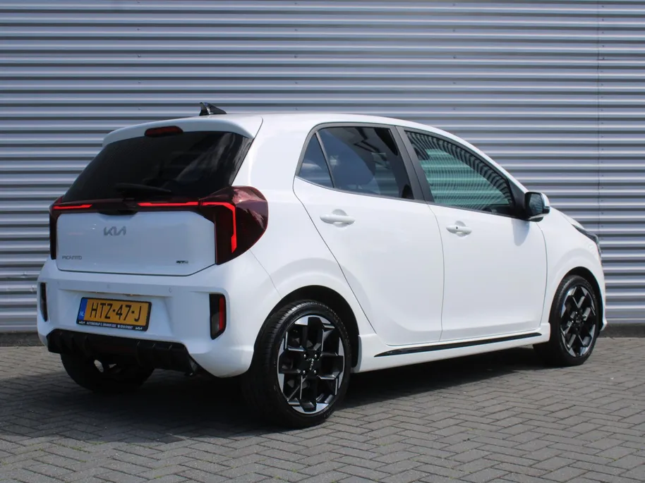 Kia Picanto 1.0 DPI GT-Line | Stuur-/stoelverwarming | Schuifdak | Camera | Dodehoek detectie | Telefoonlader | Clima | Navi | 16' LM | LED | Cruise |
