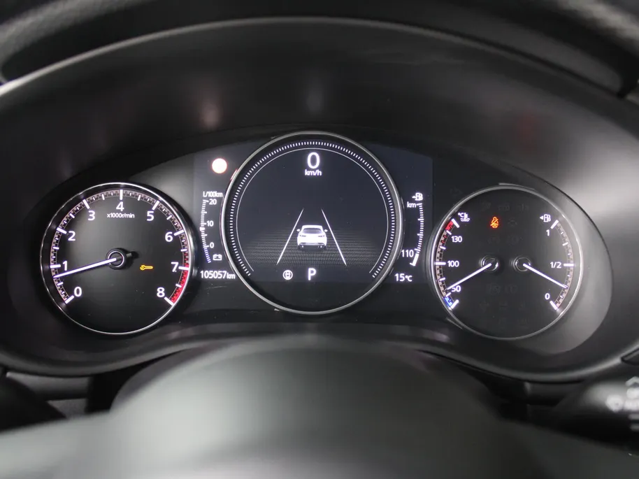 Mazda 3 2.0 e-SkyActiv-G M Hybrid 122 Luxury | Trekhaak | Stuur-/stoelverwarming | Leer | 360 Camera | Stoelgeheugen | 18' LM | HUD | LED | Cruise adapt. |