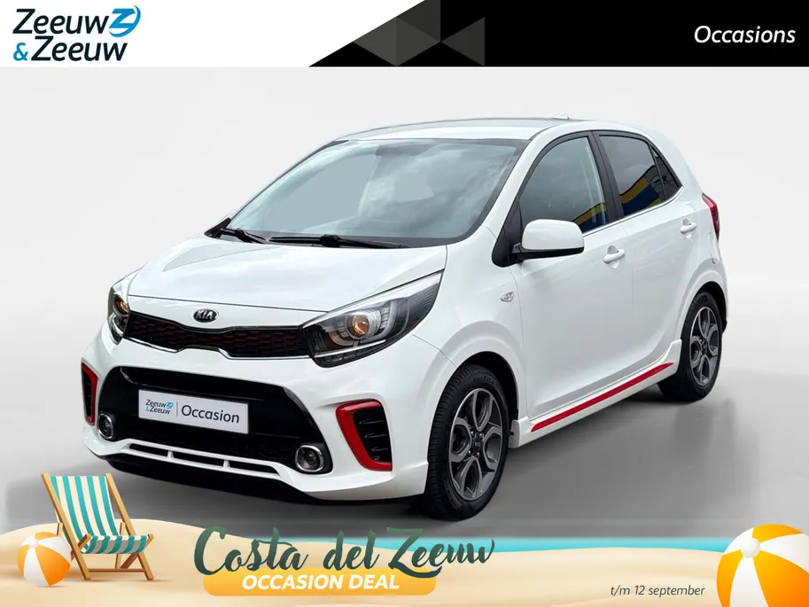 Kia Picanto 1.0 MPi GT-Line Edition Apple Carplay/Android Auto , navi , cruise , lm velgen , tel , camera , usb , sport stoelen , super mooie uitvoering . auto is voorzien van een nieuwe koppeling
