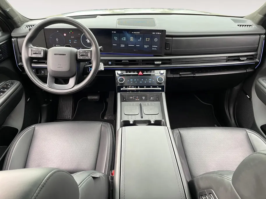 Hyundai Santa Fe 1.6 T-GDI PHEV Black Line 4WD 6p | Trekhaak | Leder | Stoelverwarming + koeling | 360 Camera