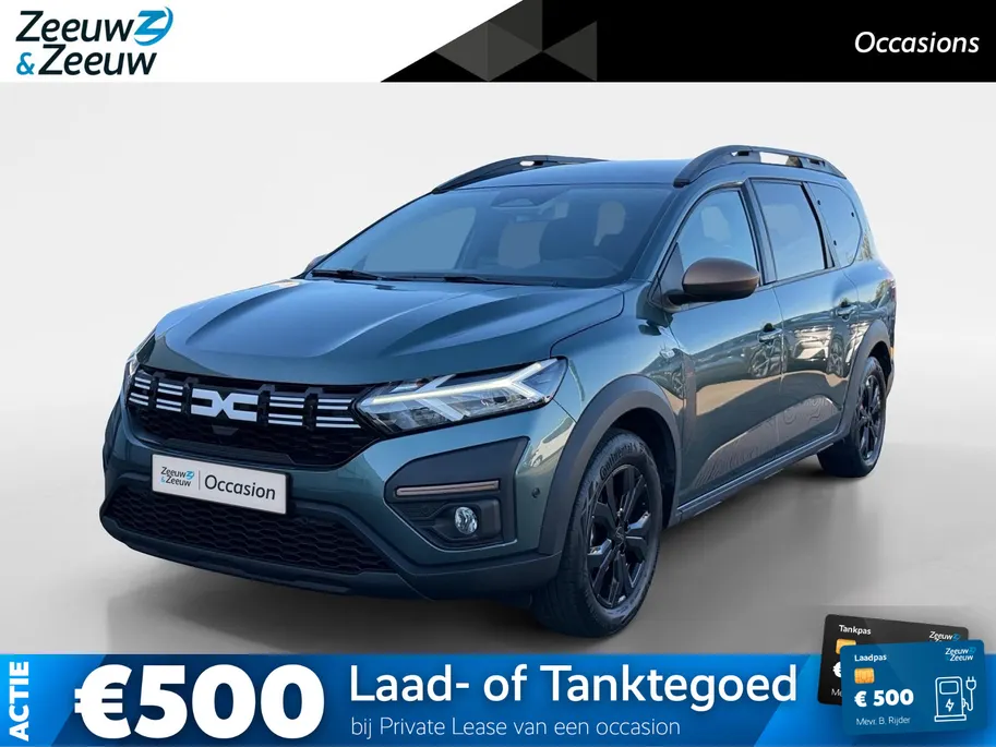 Dacia Jogger 140PK Hybrid Extreme 7p. Automaat | 7 Zitplaatsen | Camera | Parkeersensoren | Apple CarPlay/Android Auto | Digital Cockpit | Cruise Control | Lichtmetalen Velgen | Licht & Regen Sensor | Full LED |
